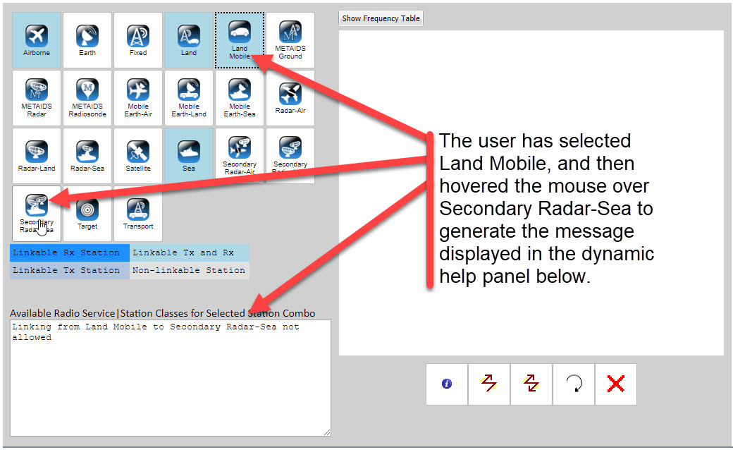 Hovering Shows Linkable Stations